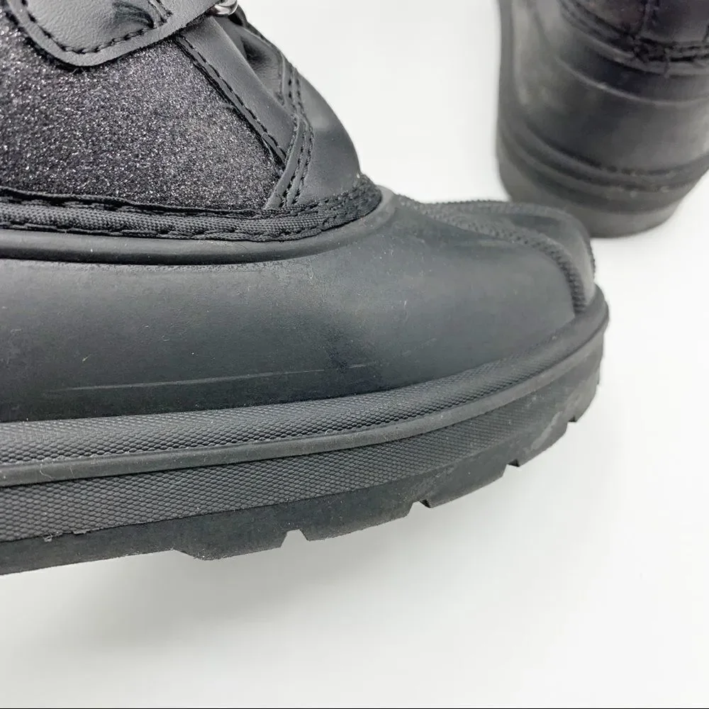 Cat &‎ Jack Thermolite Black Sparkle Winter Boots